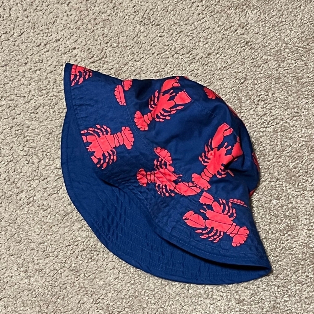 Gymboree Kids Reversible Lobster  Bucket Sun Hat Unisex Youth Large 10-12